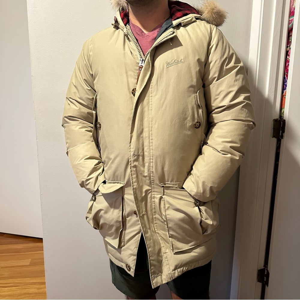 Woolrich Tan Arctic Parka Down Jacket